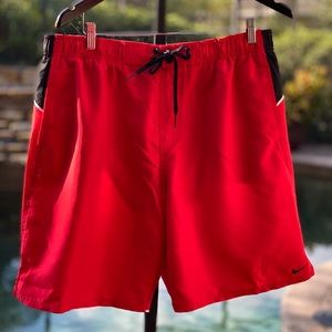 Nike Essential Quick-Dry Swim Trunks Red Men XL NWT